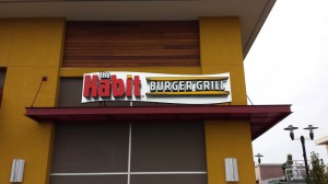 Restaurant Habit Burger Halo-lit Channel Letter         