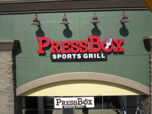 Restaurant Press Box Channel Letter         