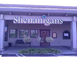 Restaurant Shenanigan's Channel Letter         